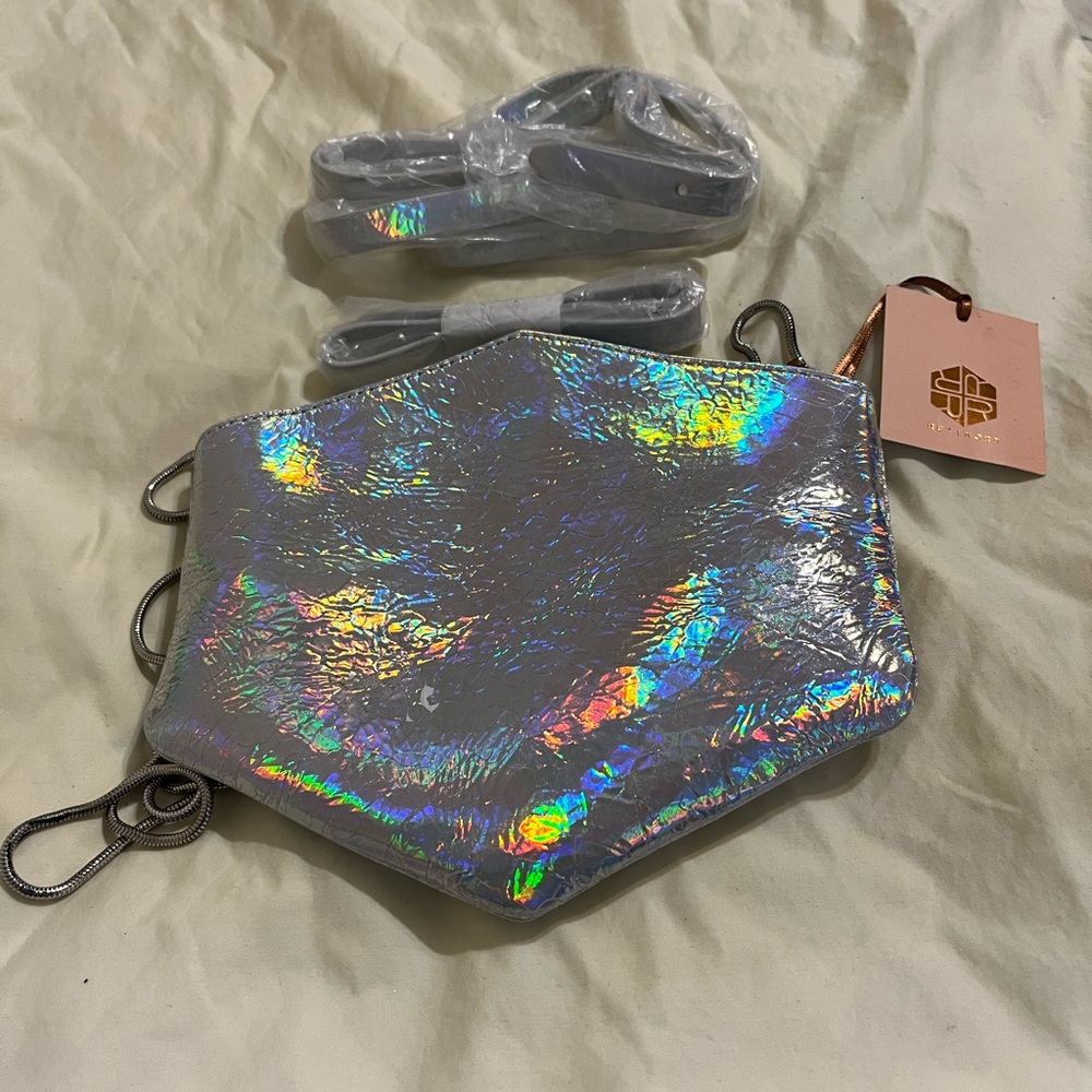 Ruti Horn Holographic convertible belt bag